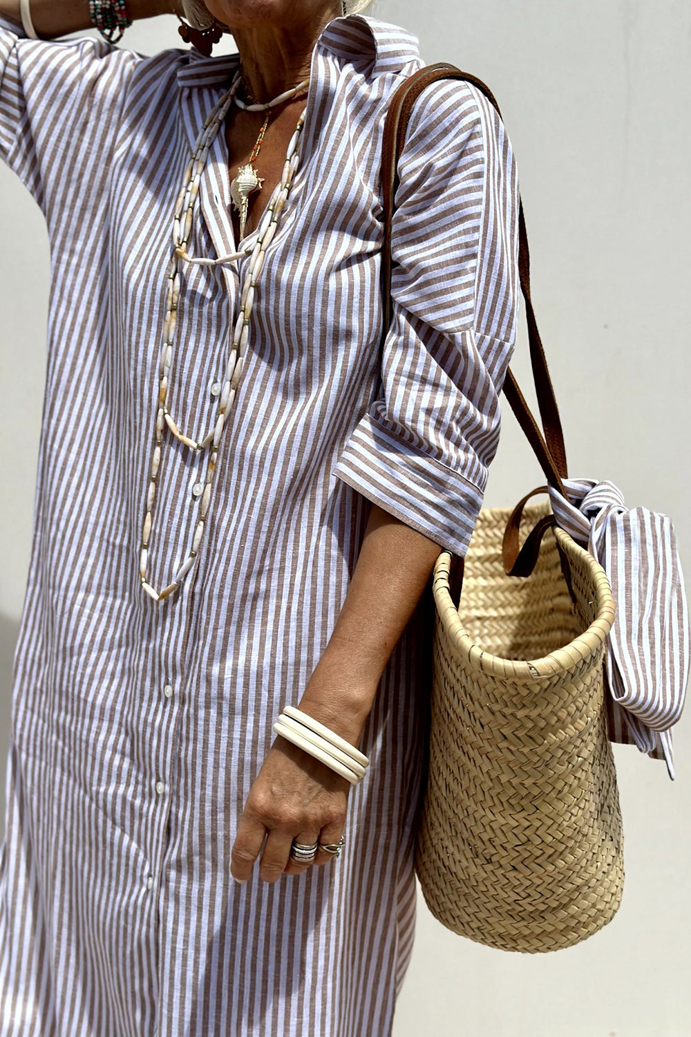 Striped Shirt Dress for Women - Timeless Comfort & Elegant Style