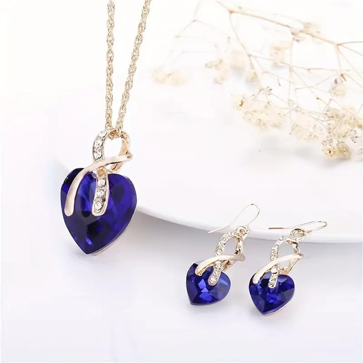 Gold Jewelry Set - Elegant Coordinated Necklace Earring Collection