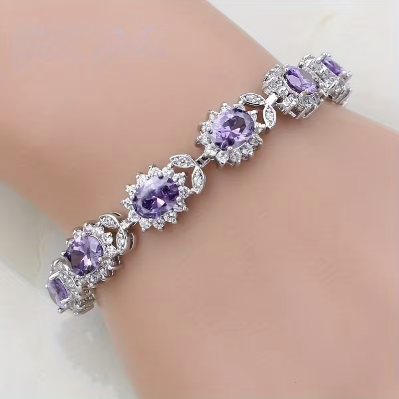 White Gold Bracelet | Iridessa Violetthorn Design | Elegant Jewelry
