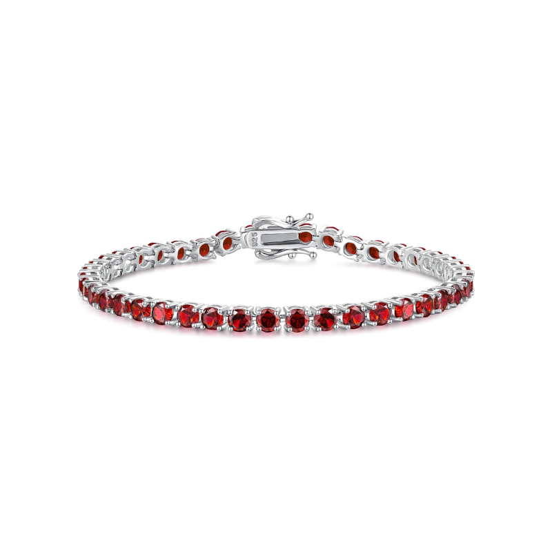 Ruby Tennis Bracelet in White Gold - Classic Gemstone Jewelry