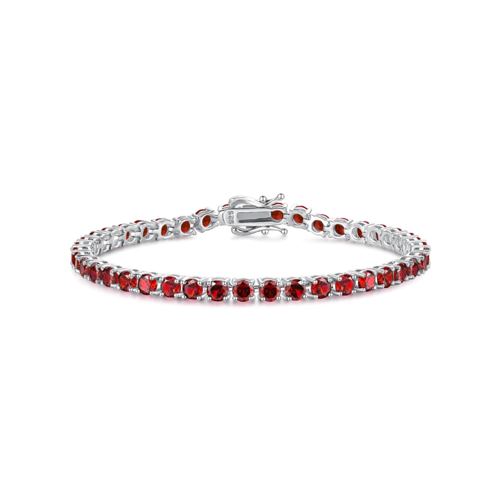 Ruby Tennis Bracelet in White Gold - Classic Gemstone Jewelry