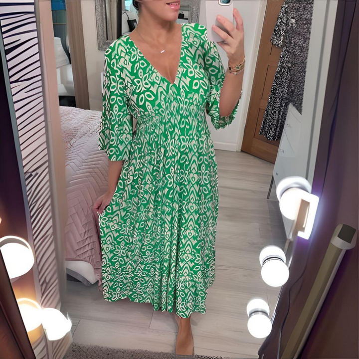 Boho Printed Dress for Women - Flowy Casual Summer Dress