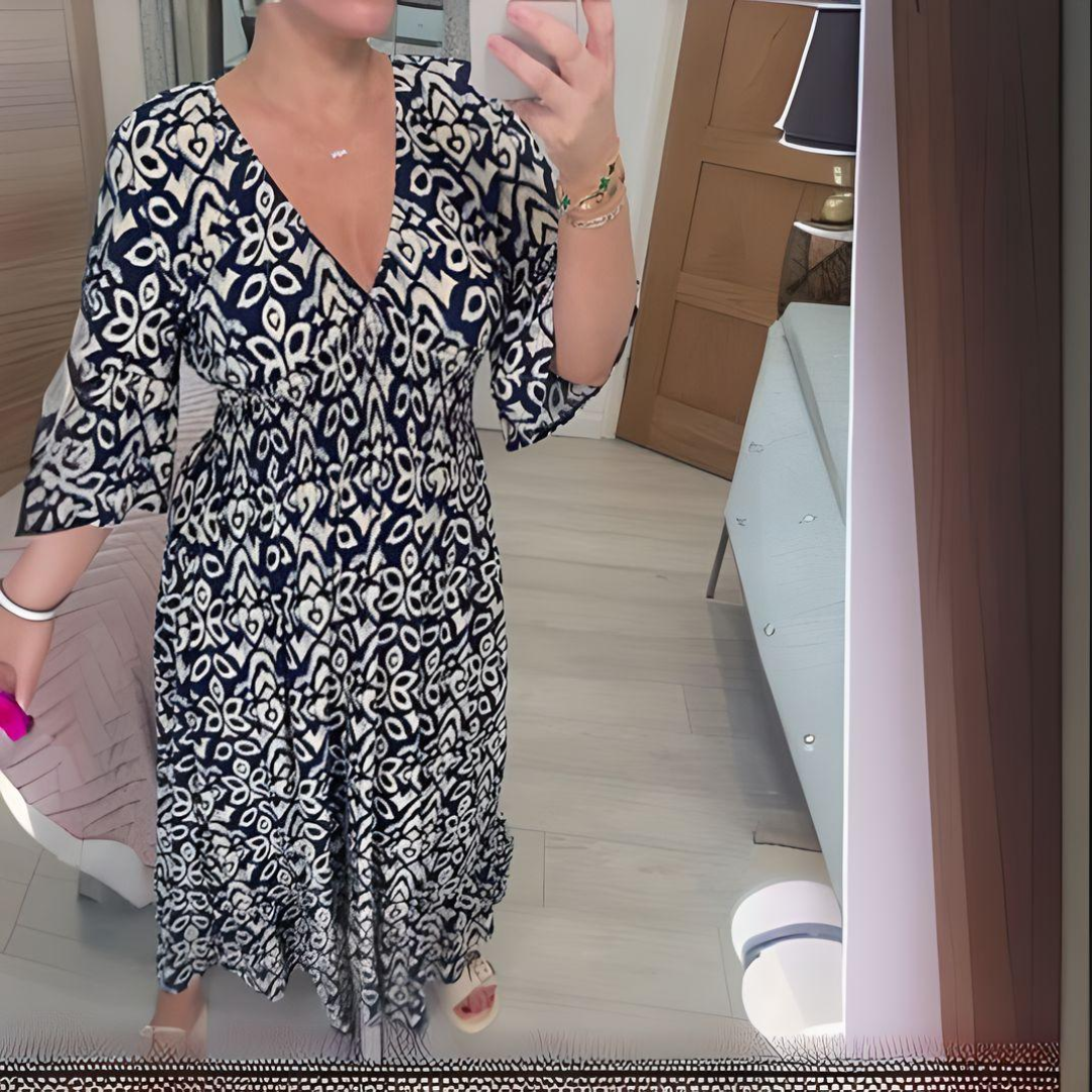 Boho Printed Dress for Women - Flowy Casual Summer Dress