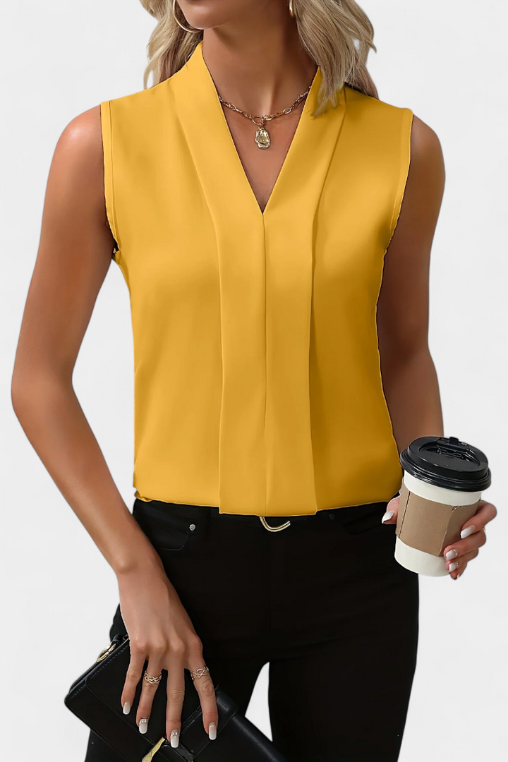 V-Neck Blouse for Women - Lightweight Flowy Top