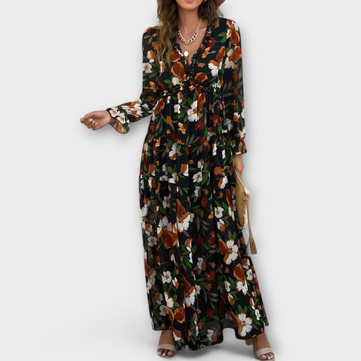 Elegant Maxi Dress for Women - Flowing Floor Length Style