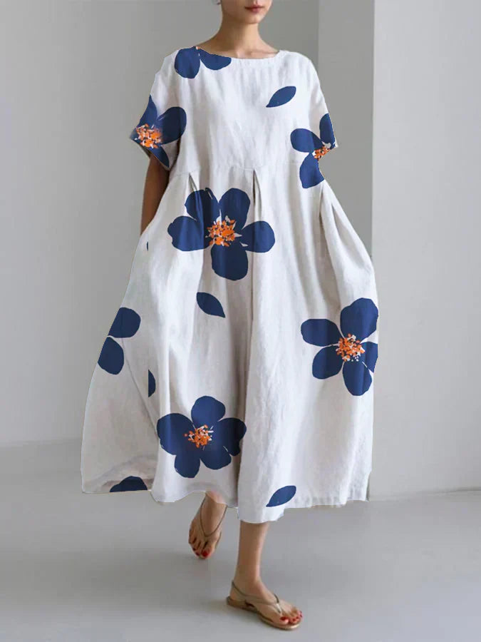 Floral Summer Dress for Women - Lightweight Relaxed Fit Sundress