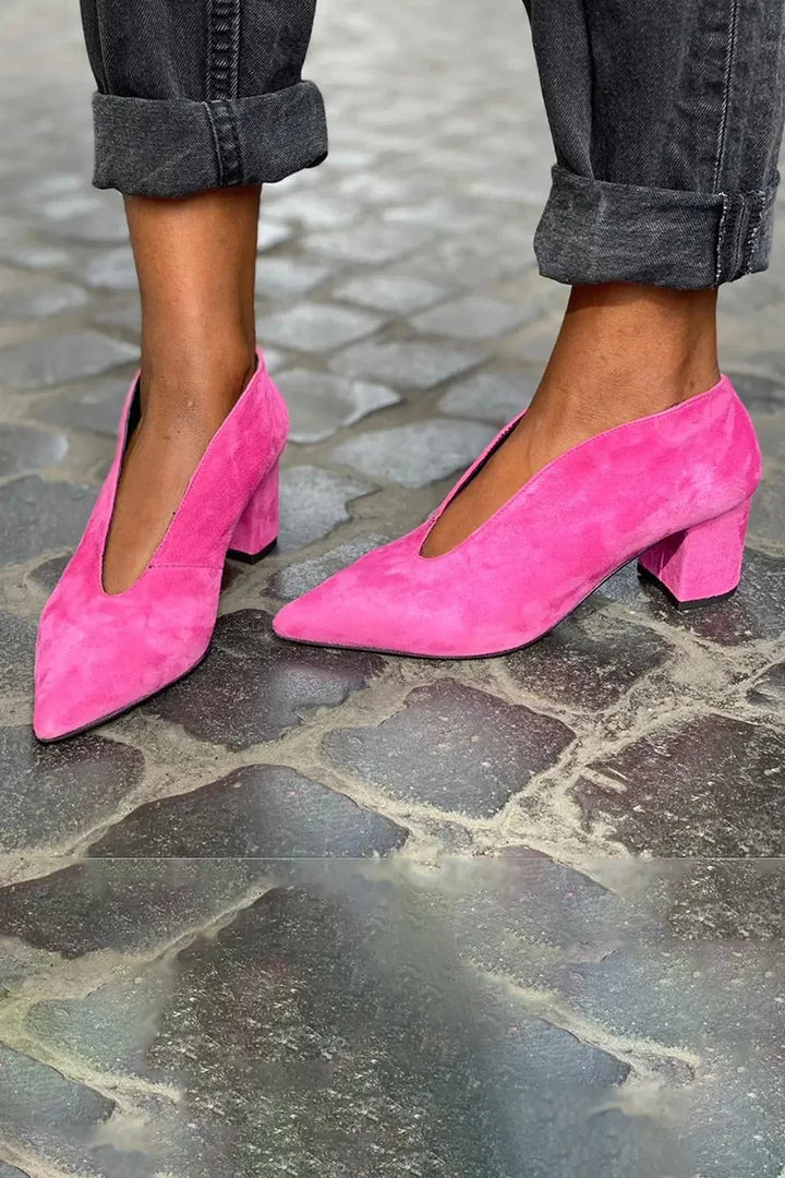 Block Heel Pumps for Women - Comfortable Low Heel Dress Shoes