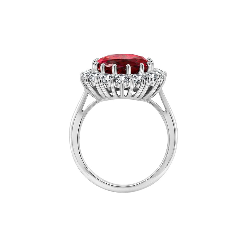 Ruby Statement Ring in White Gold | Scarlet Crown Design