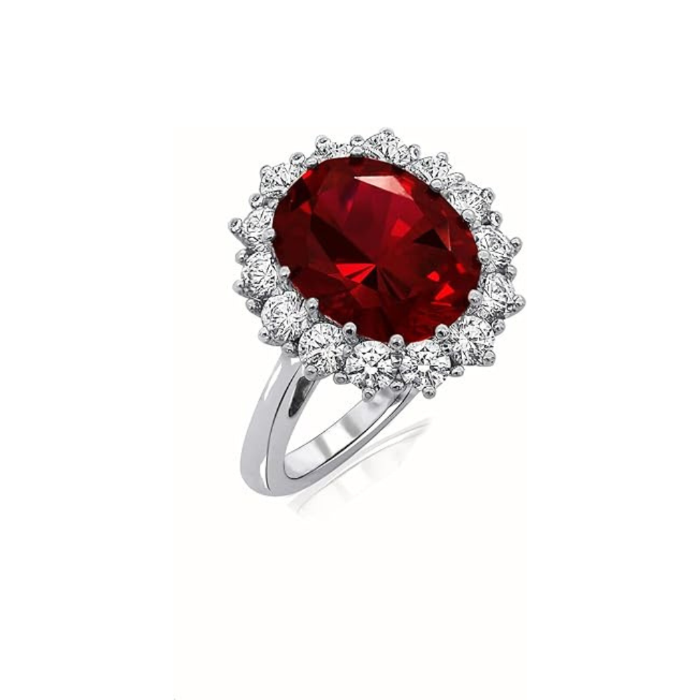 Ruby Statement Ring in White Gold | Scarlet Crown Design