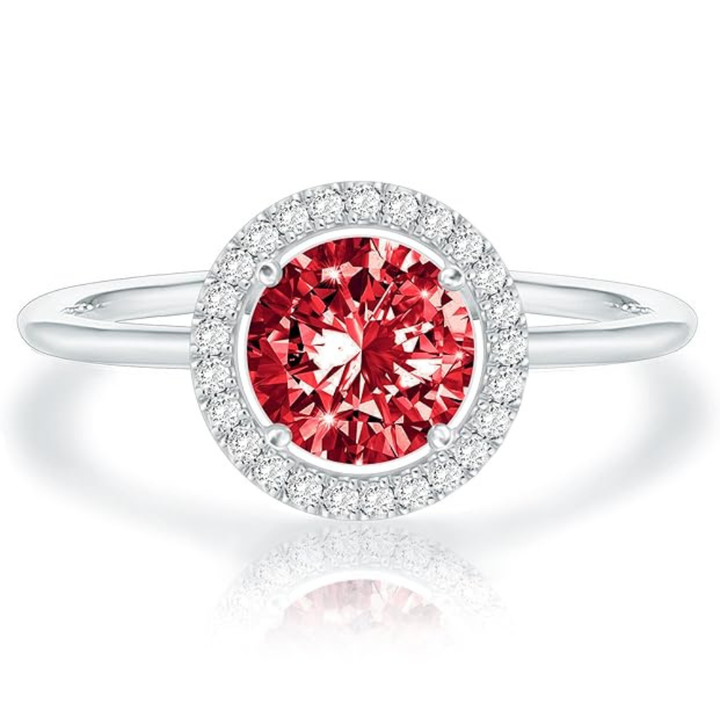 Ruby Ring in White Gold - Crimson Glow Promise Ring