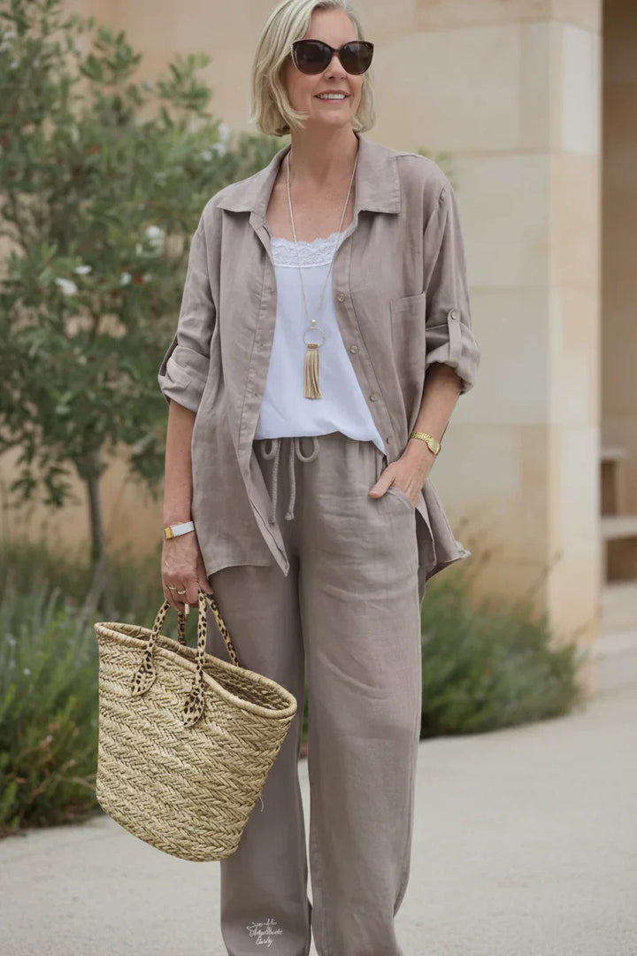Two Piece Casual Set for Women - Relaxed Fit Lounge Outfit