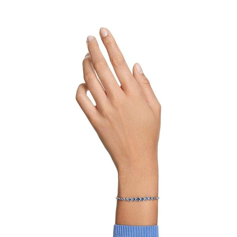 Sapphire Tennis Bracelet White Gold Round Cut Classic