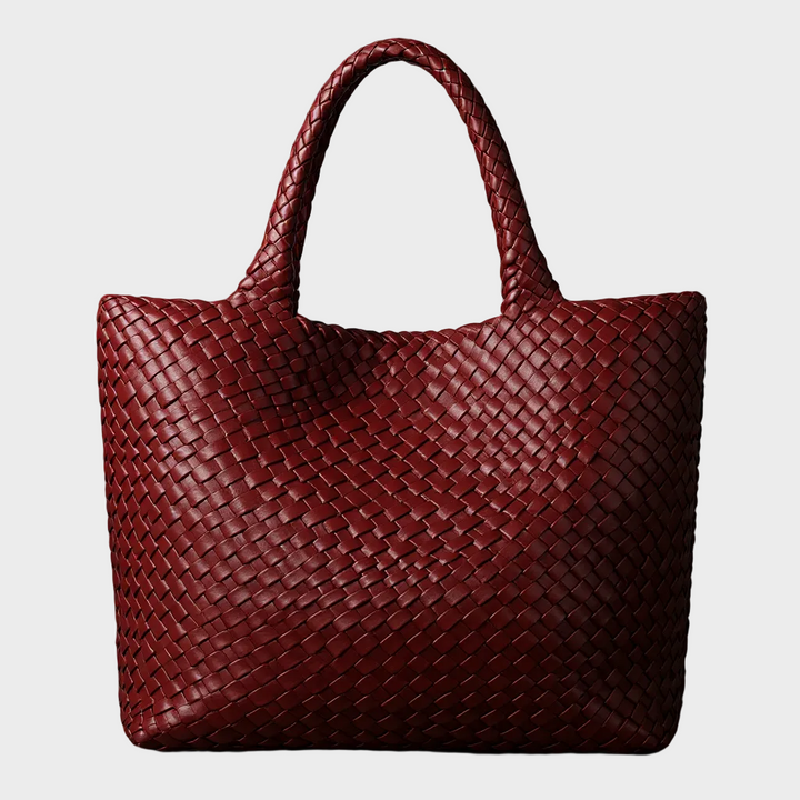 Handwoven Leather Tote Bag - Spacious Everyday Carryall