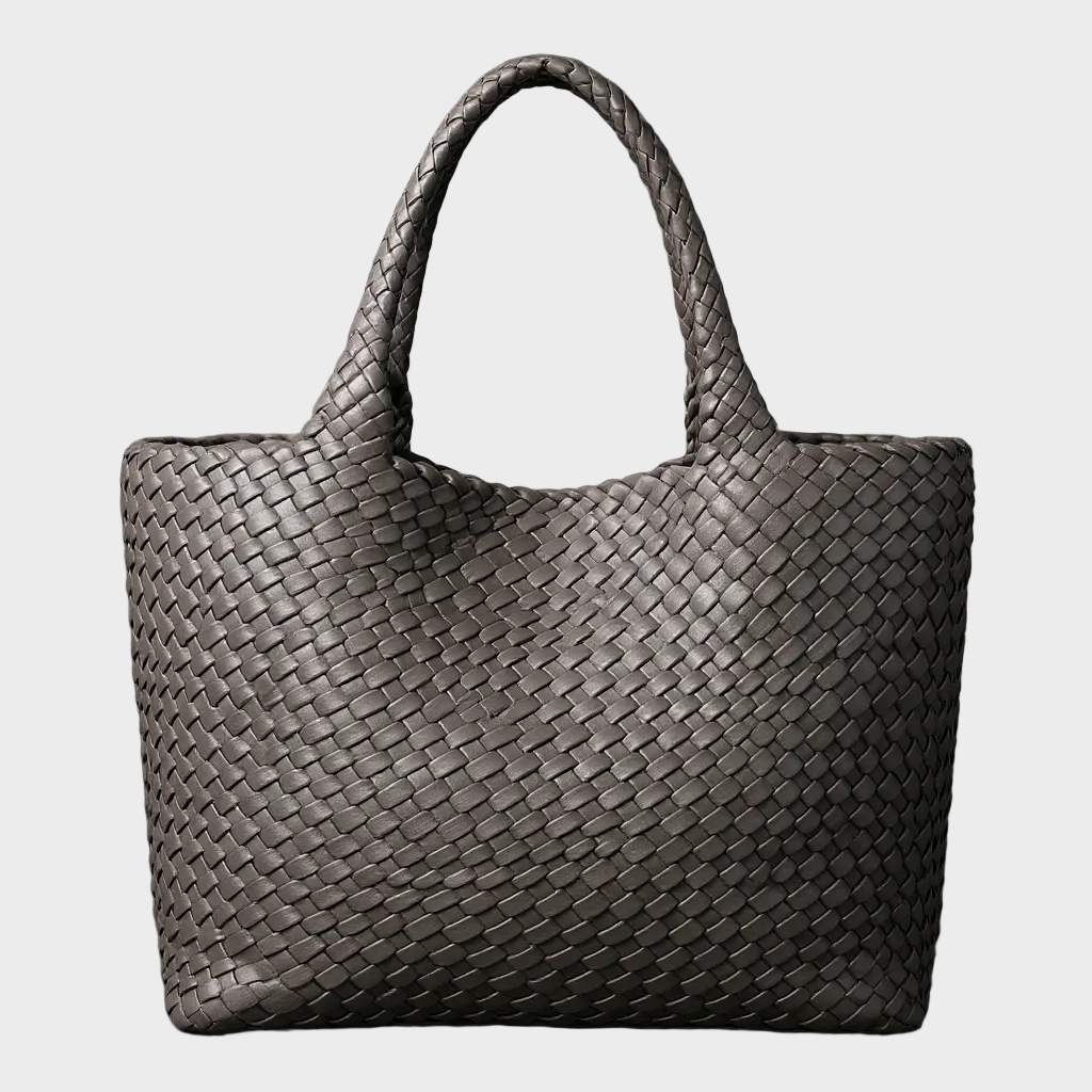 Handwoven Leather Tote Bag - Spacious Everyday Carryall