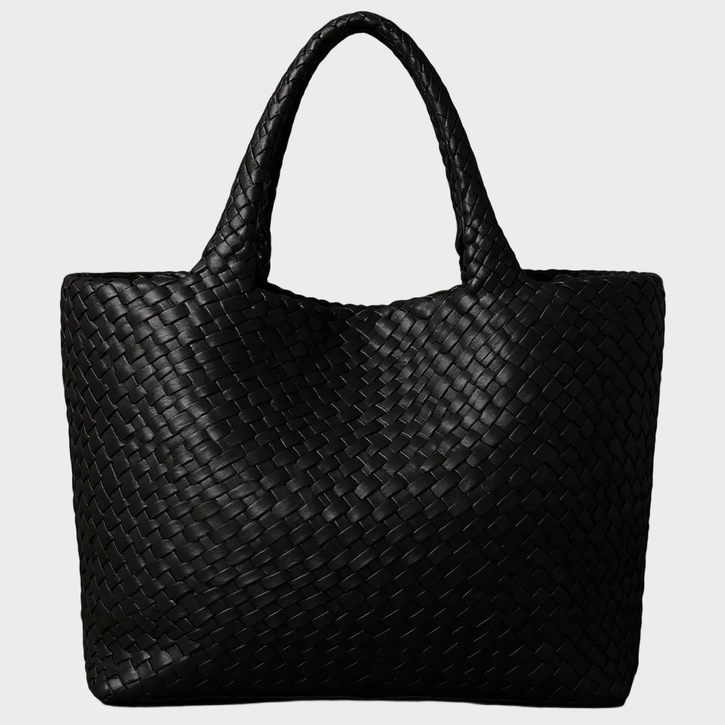 Handwoven Leather Tote Bag - Spacious Everyday Carryall