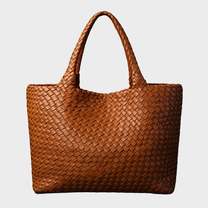 Handwoven Leather Tote Bag - Spacious Everyday Carryall