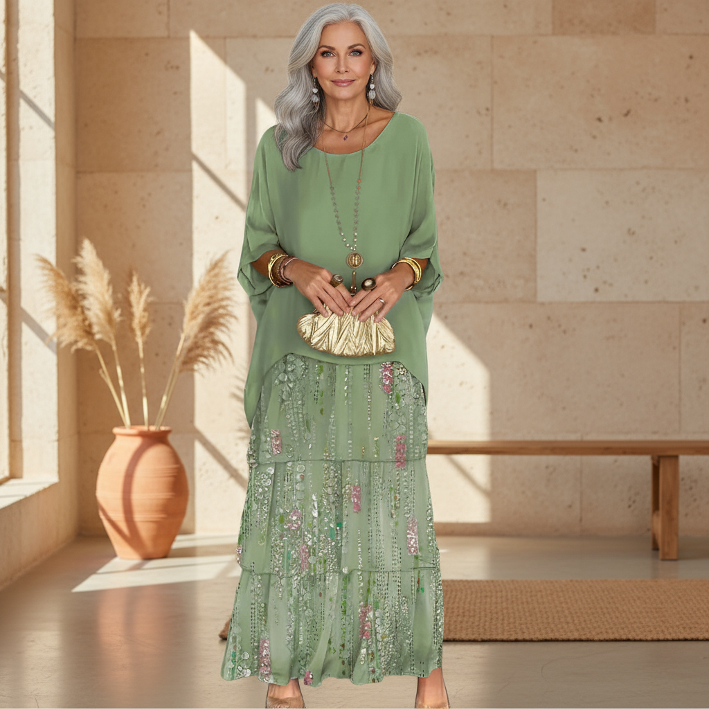 Layered Boho Dress for Women | Elegant Tiered Maxi Dress