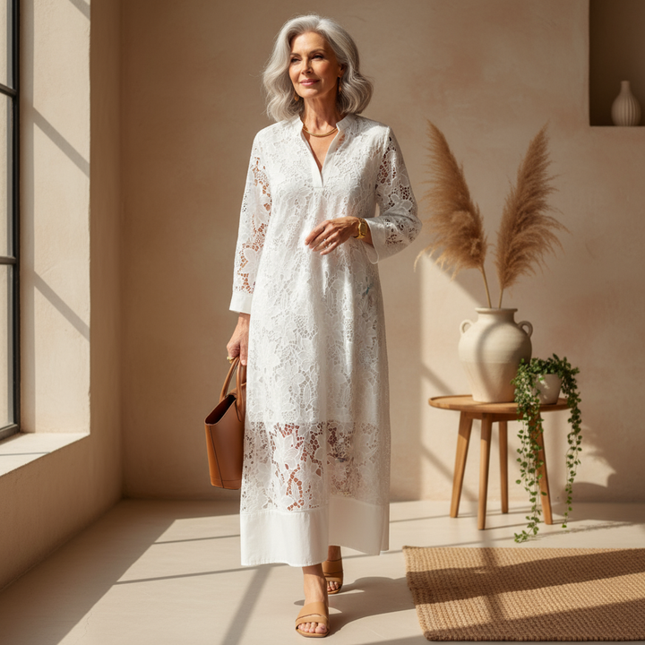 Lace Maxi Dress for Women - Comfortable Elegant Casual Dress