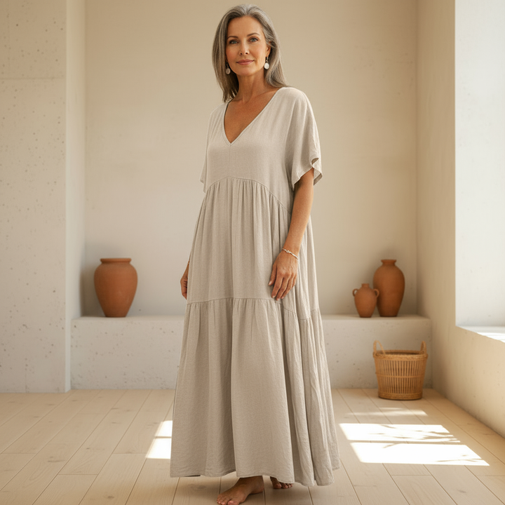 Cotton Linen Dress for Women - Casual Elegant Summer Dress