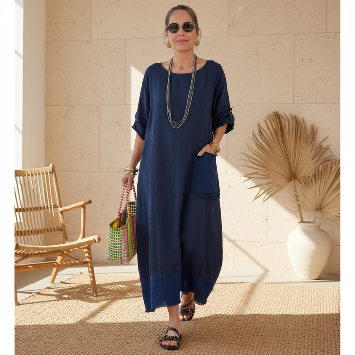 Oversized Linen Dress for Women | Breezy Summer Maxi Dress