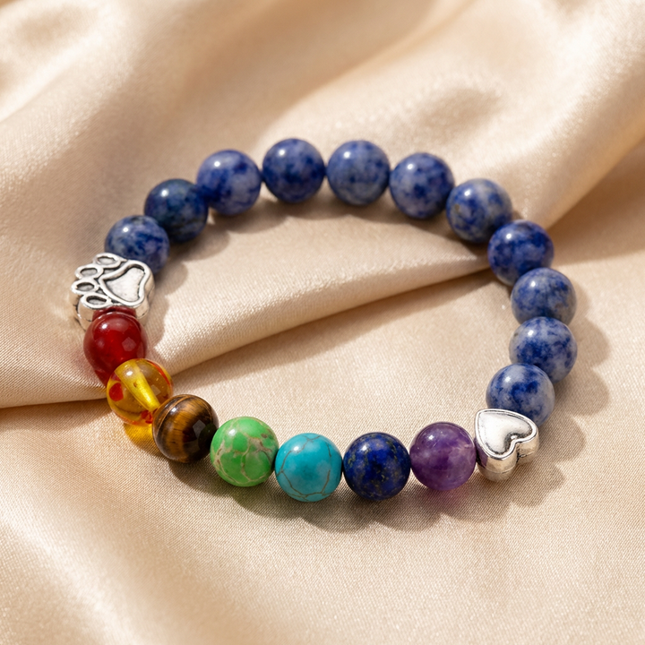 Chakra Bracelet - Colorful Beaded Stretch Bracelet for Women