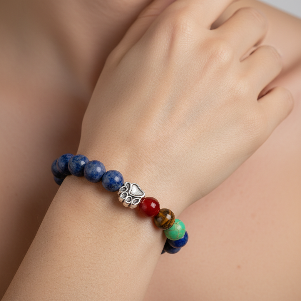 Chakra Bracelet - Colorful Beaded Stretch Bracelet for Women