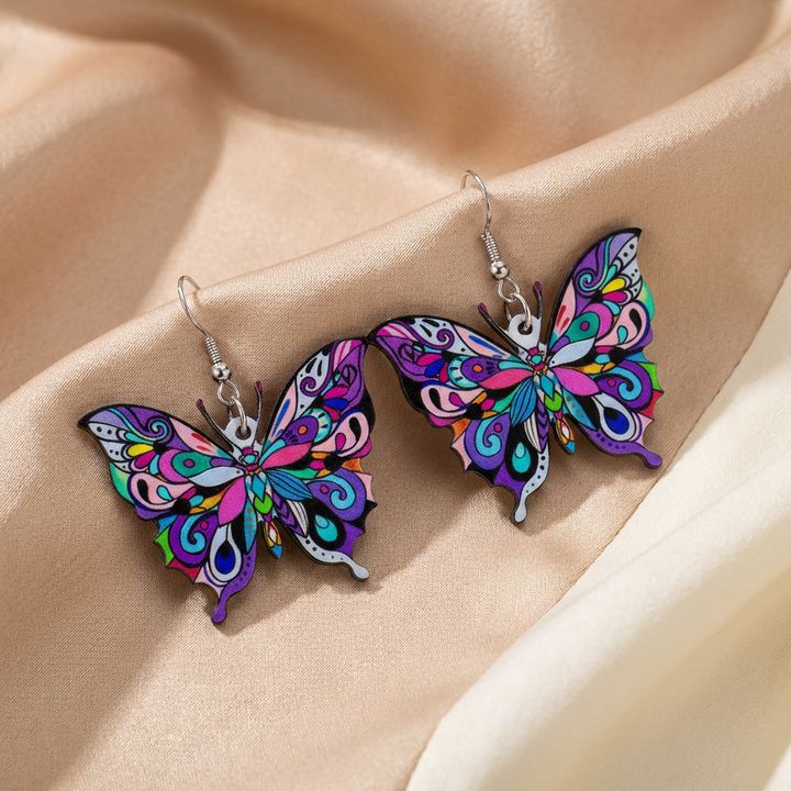 Butterfly Earrings for Women - Colorful Statement Studs
