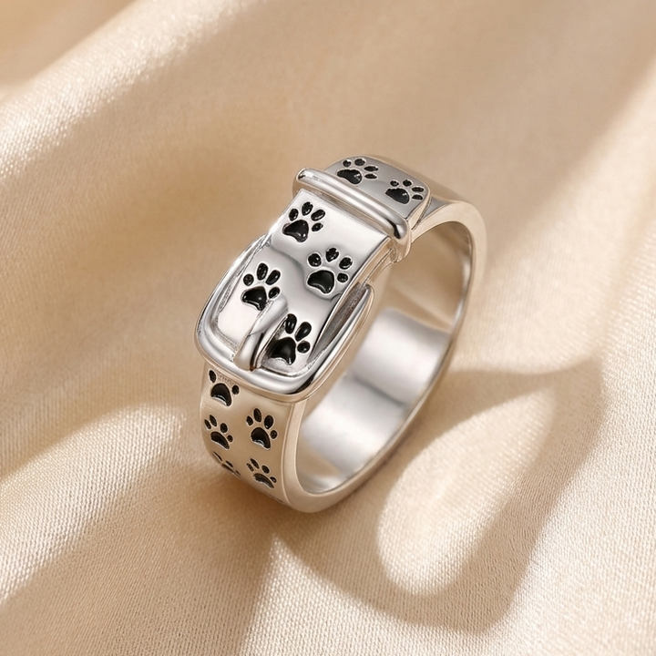 Dog Collar Ring for Women | Adjustable Statement Ring
