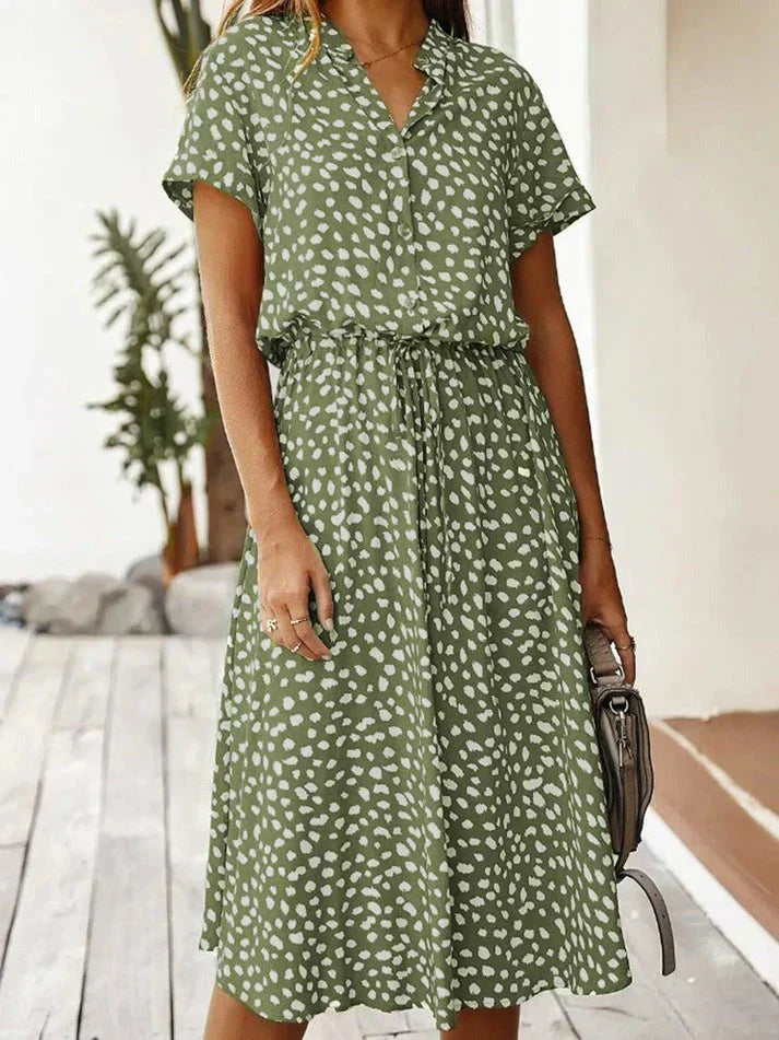 V-Neck Ruffle Dress for Women - Elegant Feminine Style