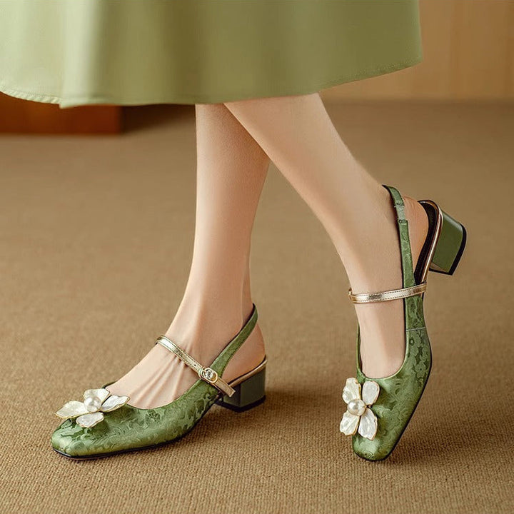 Mary Jane Pumps With Ankle Strap - Classic Comfort Heels