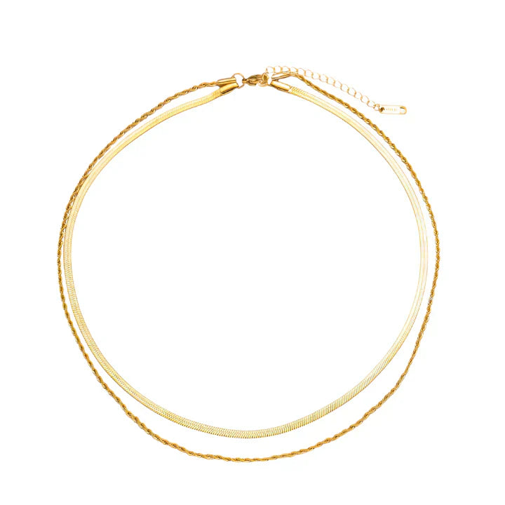 Gold Statement Necklace | Juliana Solvia Layered Chain Jewelry
