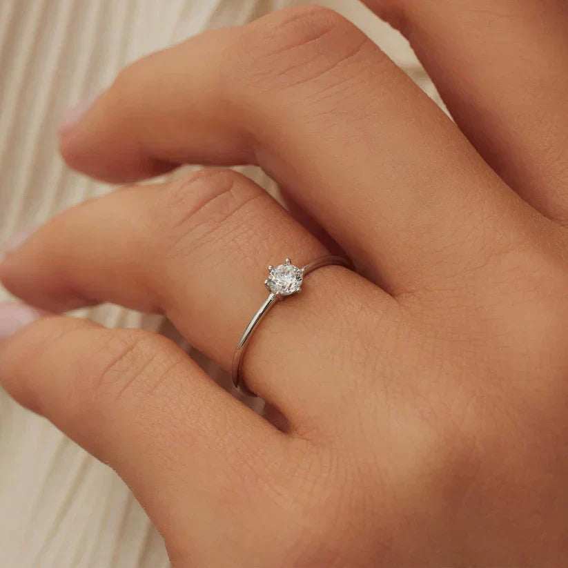 White Gold Ring - Abella Maris Elegant Statement Ring