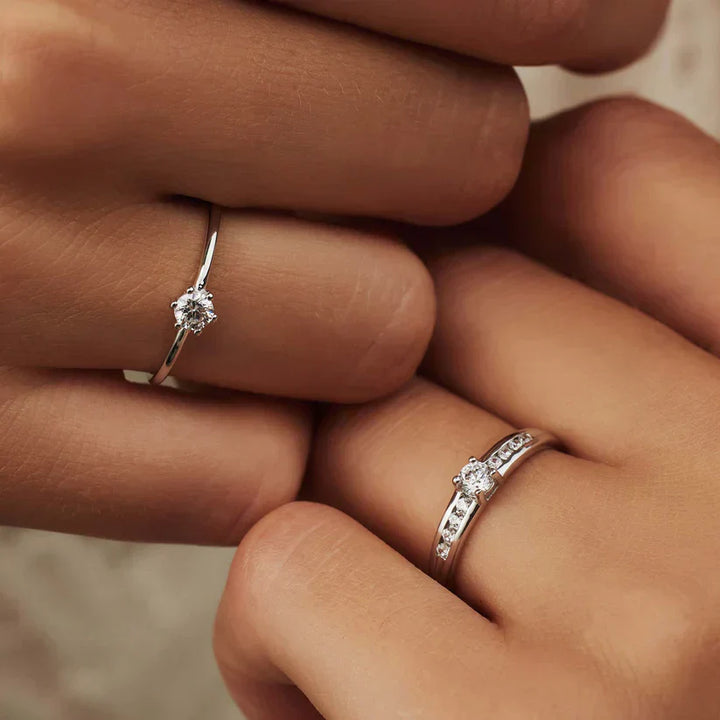 White Gold Ring - Abella Maris Elegant Statement Ring