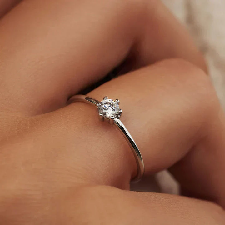 White Gold Ring - Abella Maris Elegant Statement Ring