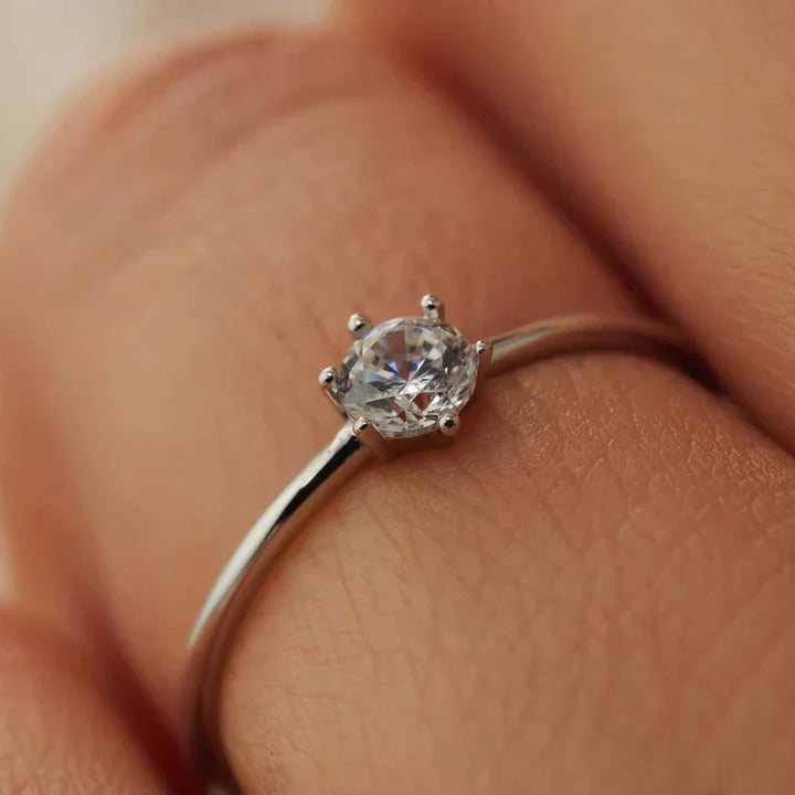 White Gold Ring - Abella Maris Elegant Statement Ring