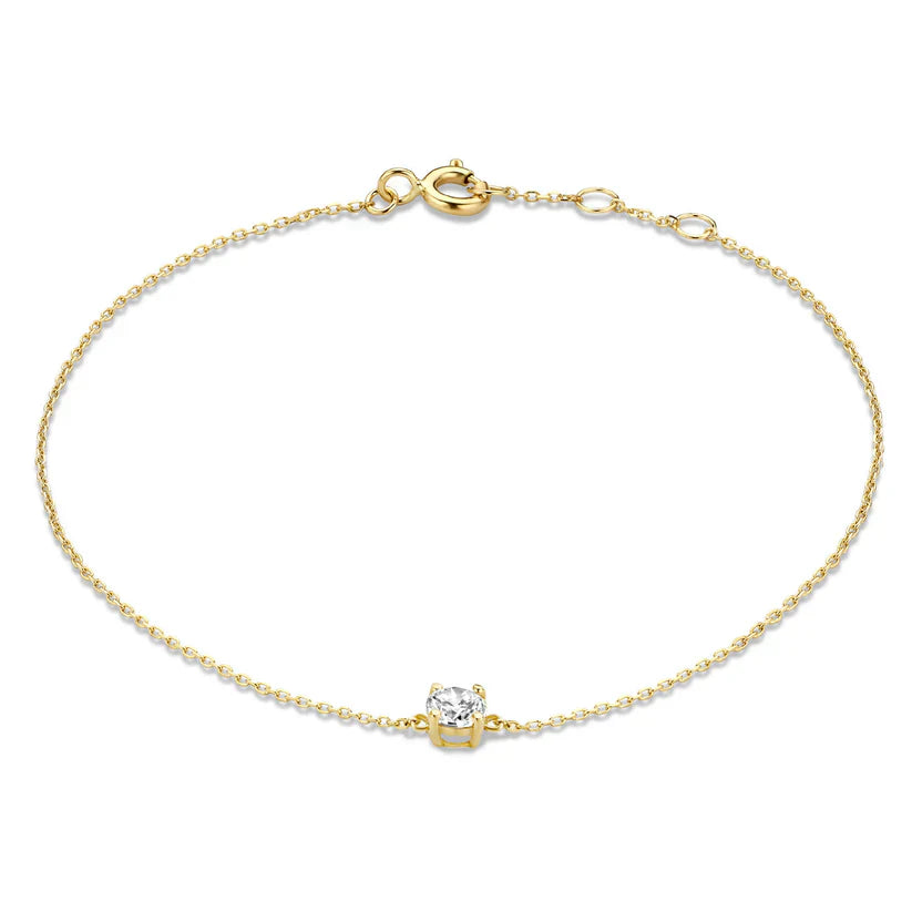 Moissanite Gold Bracelet | Delicate Everyday Jewelry for Women