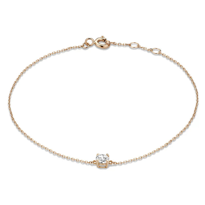 Moissanite Gold Bracelet | Delicate Everyday Jewelry for Women