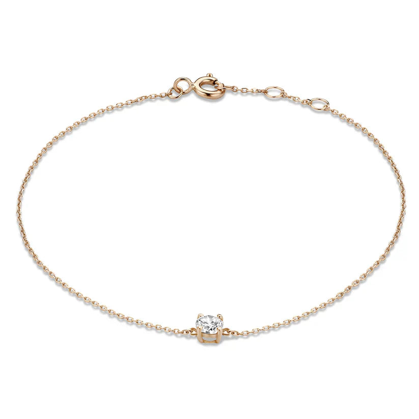 White Gold Stone Bracelet | Elegant Everyday Jewelry for Women