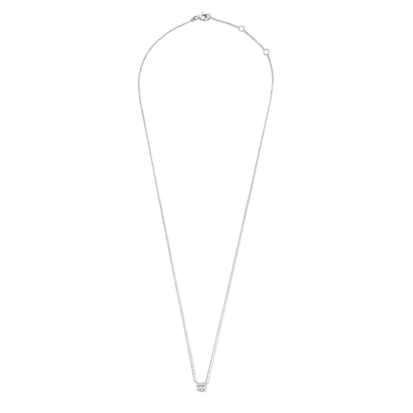 Stone Pendant Necklace in White Gold | Elegant Everyday Jewelry