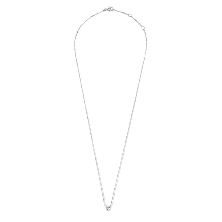 Stone Pendant Necklace in White Gold | Elegant Everyday Jewelry