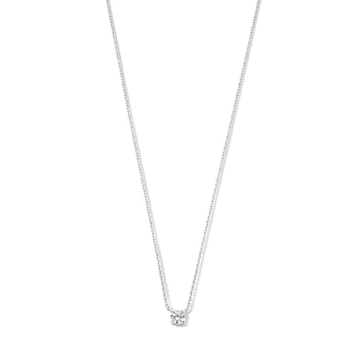 Stone Pendant Necklace in White Gold | Elegant Everyday Jewelry