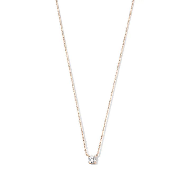 Moissanite Pendant Necklace in Gold | Delicate Layering Necklace