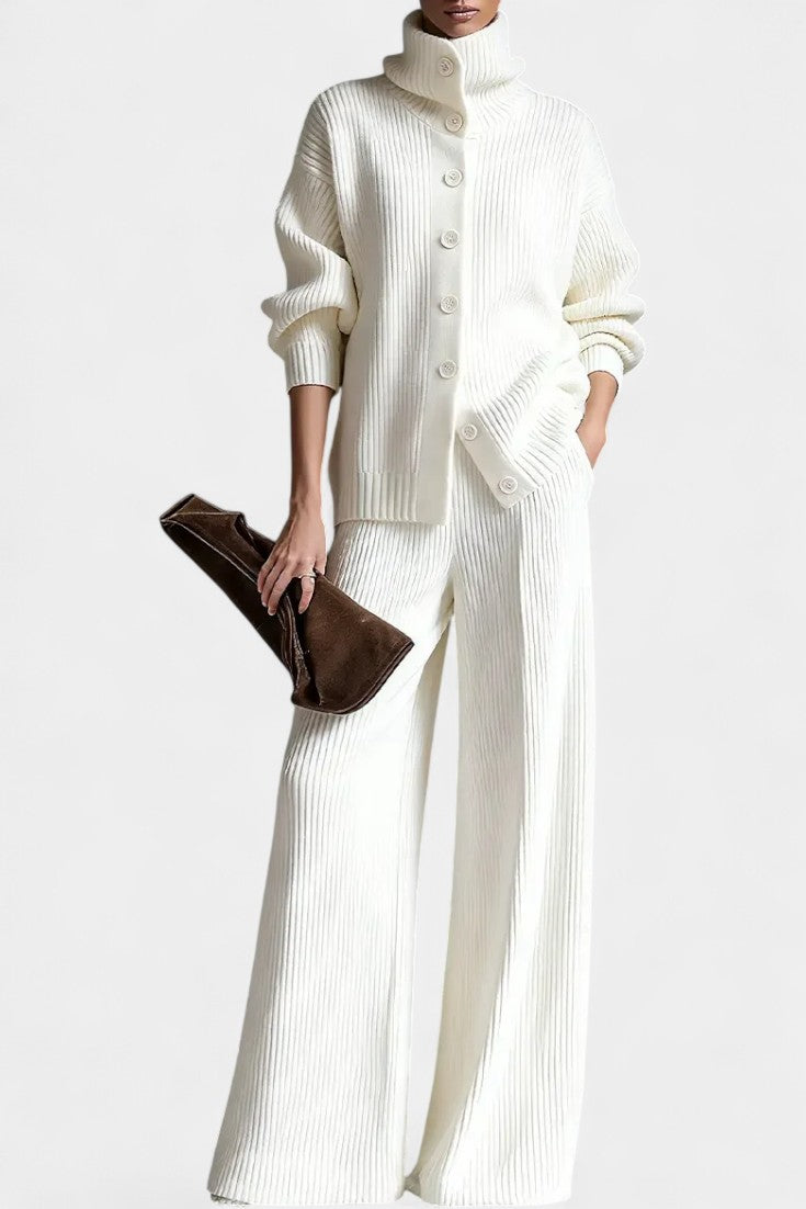 Cardigan and Pants Set for Women - Cozy Lounge Outfit