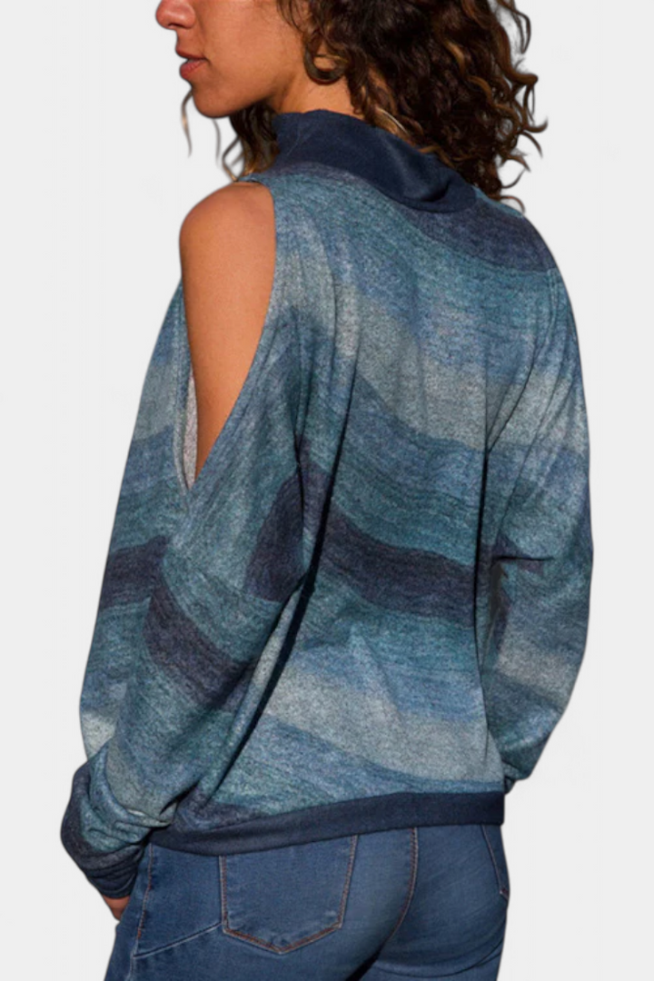 Off Shoulder Top for Women - Long Sleeve Casual Blouse