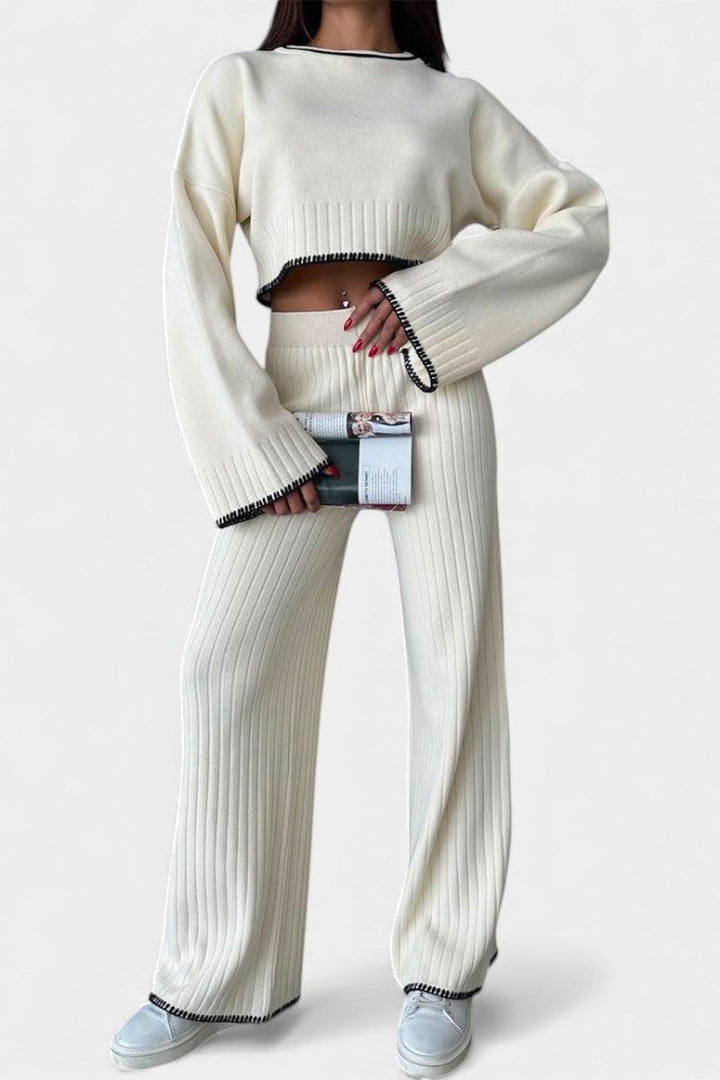 Minimalist Knit Two Piece Set - Relaxed Lounge Coordinates