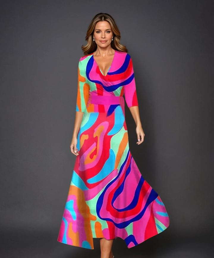 Floral Print Dress for Women - Chic A-Line Silhouette