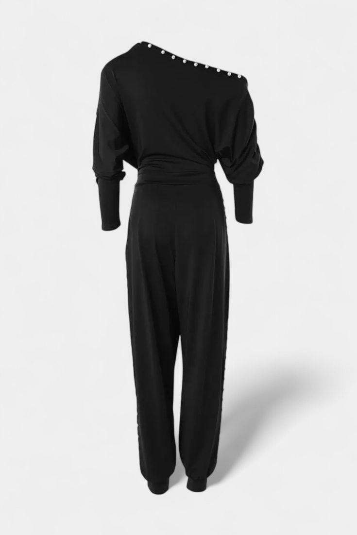 Beaded One Shoulder Jumpsuit for Women | Elegant Evening Wear