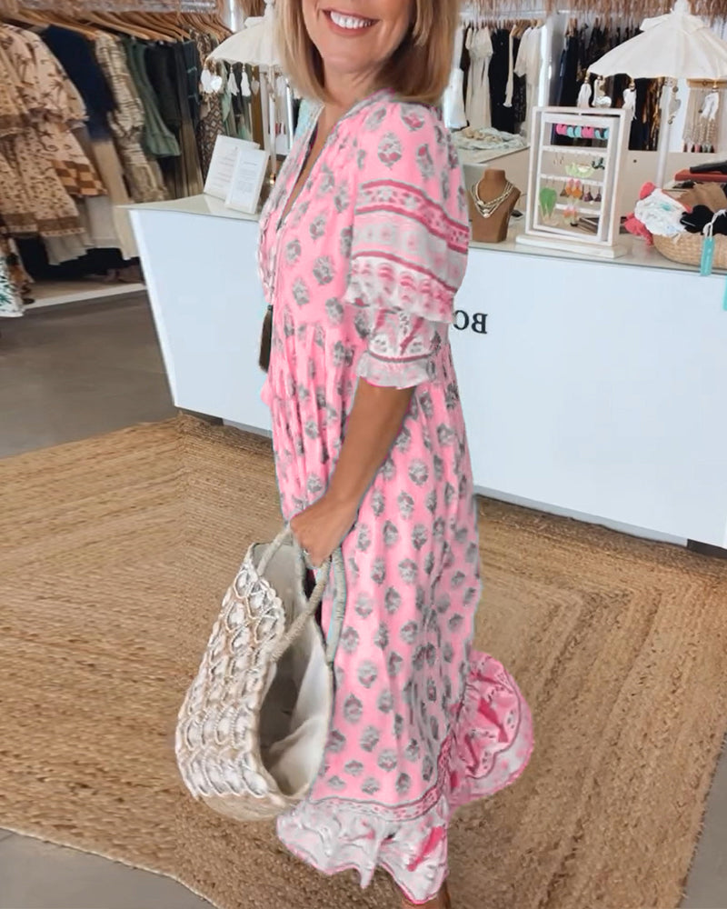 Bohemian Dress for Women - Timeless Casual Maxi Dress