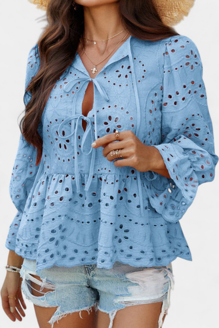 Bohemian Lace Top for Women - Loose Fit Romantic Blouse