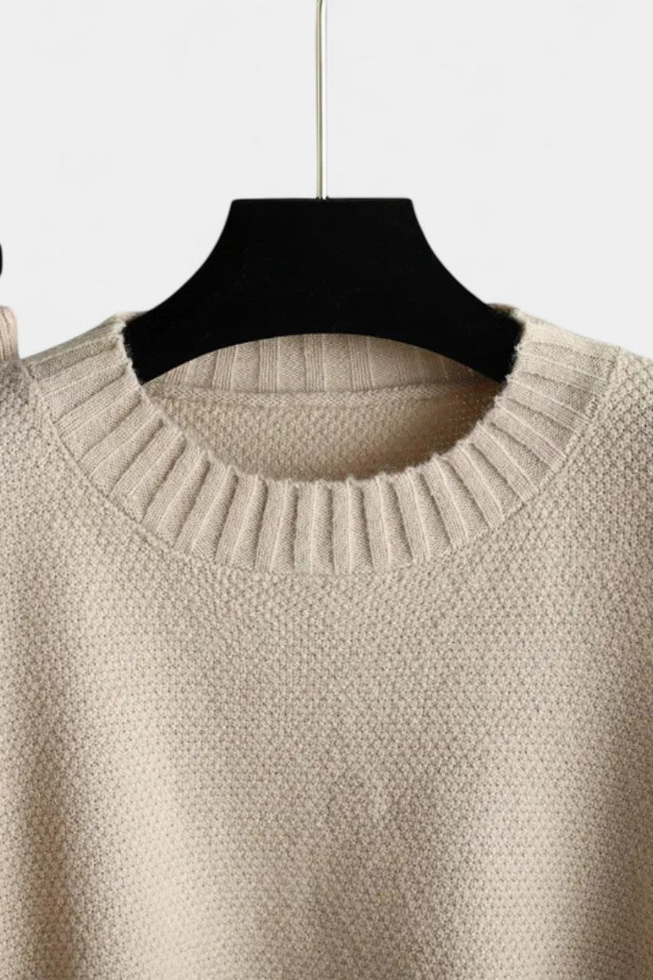 Knit Lounge Set for Women - Relaxed Two Piece Sweater and Pants